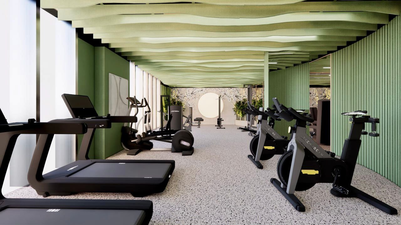 Coast Premium Ltd gym interior design render cardio zone